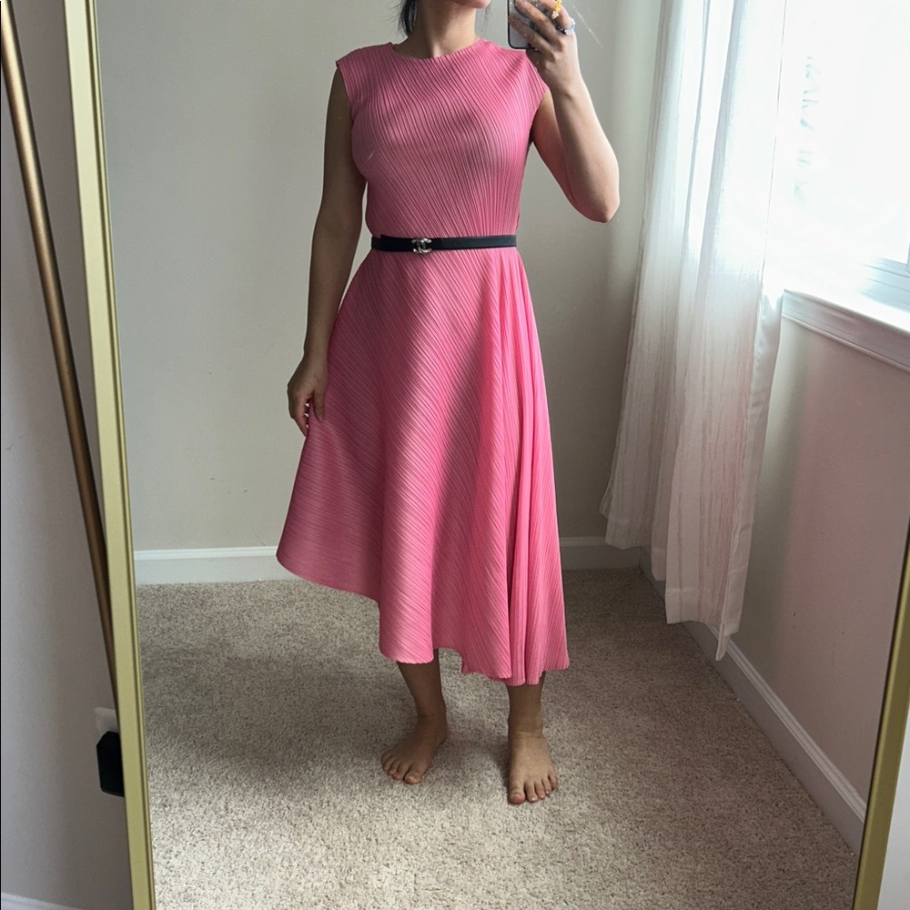 Unbalance pleated dress. XS/S